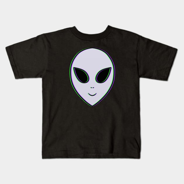 Happy Alien Kids T-Shirt by Velvet Earth